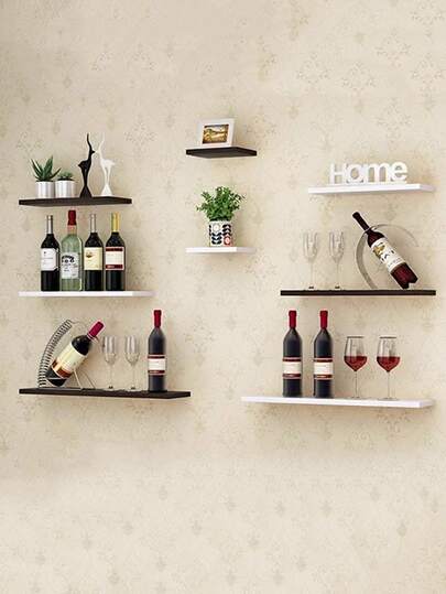 1 kệ treo tường, vách ngăn liền khối, trang trí tường cho phòng khách, phòng ngủ, tường TV, giá để đồ treo tường.