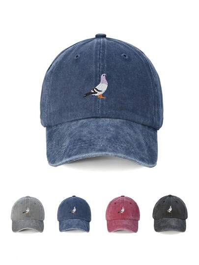 قبعة بيسبول مطرزة بشكل حمامة، مظلة وقابلة للتنفس، عصرية وشاملة للجنسين، مناسبة للسفر والرياضات الخارجية، هدية عطلة