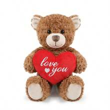 1个疗愈忏悔泰迪熊毛绒玩具，心形文字填充玩偶，泰迪熊拥抱爱心，泰迪熊拥抱玫瑰，情侣/闺蜜祝福礼物，女孩生日/母亲节/毕业礼物 - 彩色 - 查看 25