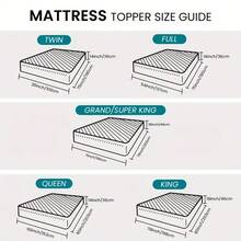Extra Thick Mattress Pad Cover For Back Pain, Mattress Topper Cooling Mattress Protector With 8-21 Inch Deep Pocket, Overfilled Down Alternative Filling - GRAY - 查看 2