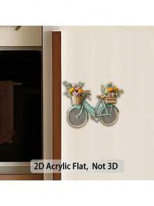 1pc Magnetic Fridge Sticker, Suitable For Refrigerator, Dishwasher, Freezer - Made With Vibrant Non-Fading Adhesive, Removable Magnetic Backing For Cabinets, DIY Decorative Magnet (No Residue), 2D Flat Design - A - View 7