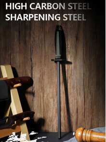 Heavy Duty Honing Steel – Professional Knife Sharpening Rod With Comfort Grip, For Chef Knives, Butcher Knives & Steak Knives - Black and Green - View 11