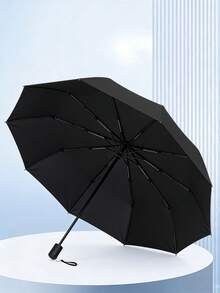 1把特大号防风防水折叠伞 - 加固型，两用，紧凑设计，超大三折伞，防紫外线，适合商务、旅行、学生和情侣 - 防风防雨旅行伞 - 彩色 - 查看 12