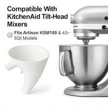 适用于 Artisan KSM150 厨房立式搅拌机的漏斗，面粉料斗 - 查看 2