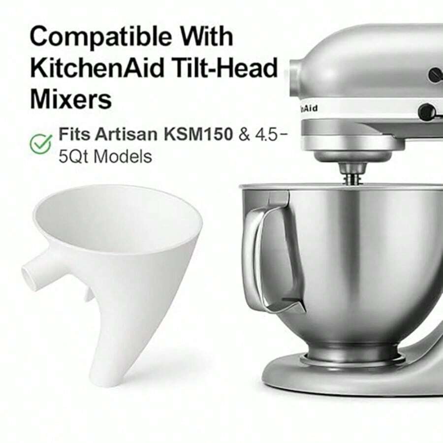 适用于 Artisan KSM150 厨房立式搅拌机的漏斗，面粉料斗