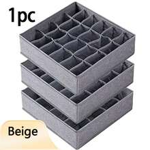 1 件装内衣袜子抽屉收纳盒，白色，1 个装，20 个隔层，布艺抽屉收纳盒，适用于连衣裙、袜子和内衣收纳，完美收纳内衣、袜子和衣物 - 彩色 - 查看 18