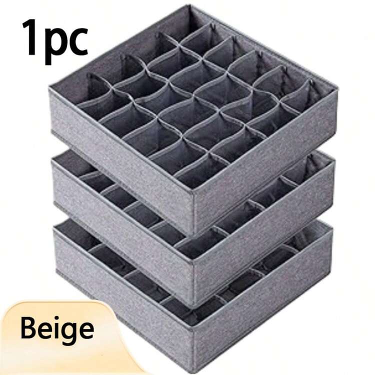 1pc Underwear & Socks Drawer Organizer Box, White, 20 Compartments Fabric Storage Box Suitable For Underwear, Socks And Clothing - Multicolor - View 16