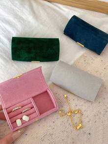 Portable Multi-Functional Small Jewelry Roll Bag, Mini Storage Pouch For Earrings, Rings, Necklaces & Cosmetics - One Size - View 5