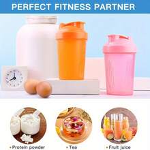 Protein Powder Shaker Cup With Mixing Ball, 13.5 Oz Leak-Proof Fitness Shaker Cup, Suitable For Fitness And Meal Preparation - màu đen - Xem 3