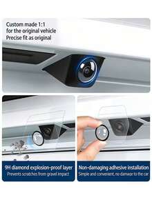 360 Degree Full Panoramic Car Rearview Camera Lens Protector Cover, Dust-Proof, Scratch-Resistant, Collision-Proof, High Definition, Universal For SUV Car Exterior Accessories - A - View 4