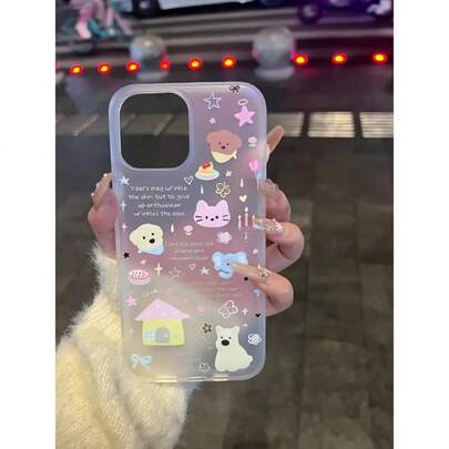 半透明卡通动物手机壳，适用于机型，保护套