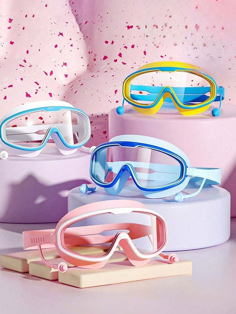 1 cặp kính bơi chống nước, chống sương mù, độ nét cao, unisex, phụ kiện bãi biển và hồ bơi - Nhiều màu - Xem 1