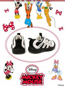 Disney 米奇官方授权联名款 | 一双儿童运动鞋，适合日常、节日、运动和户外活动穿着。穿着舒适贴合脚型，防滑、耐磨、透气。（男童运动鞋、男童板鞋、儿童运动鞋、女童运动鞋、女童板鞋） - 黑色 - 查看 3