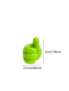 Cartoon Hand-Shaped Cable Clips, Silicone Charging Cable Organizer, Phone Data Cable Management Hooks, Multi-Function Cable Fixers, Battery-Free, Non-Electric Cable Management Accessories - Multicolor - View 6