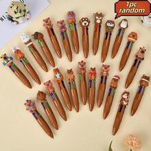 1/5/10支装随机混色圆珠笔套装，款式新颖，心形设计，四色可伸缩圆珠笔 | 婚礼季完美礼物，适合女性、学习、护理、办公用品、学校用品、办公桌配件、复活节礼物、彩色笔、母亲节礼物、成人礼物、毕业派对用品 - 咖啡色 - 查看 11