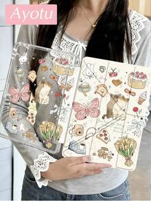 Ayotu Beautiful Cat And Butterfly Cartoon Patterns Case Witch For Y Stand Flip Case Compatible With Ipad A16 ,Pro 13 12.9 11, Air 11 13, Mini, Air 11inch Case,Kindle (11th Generation-2024 Release),Kindle Paperwhite 12th Gen 2024 - Multicolor - View 2