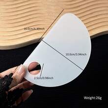 2 Stücke/1 Stück transparente Acryl Make-up Palette, Make-up Pinsel, Nagellack Mischpalette, geeignet für Foundation, Lidschatten, Mascara, Lippenstift und Nagelkunst - Transparent - Übersicht 9