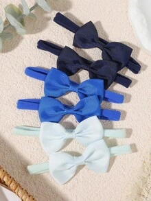6 piezas de bandas elásticas para el cabello con moño en tonos pastel suaves, delicadas con el cabello - color mezclado - Ver 8