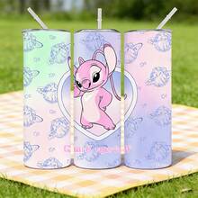 Disney 1个直筒真空保温瓶，印有可爱天使图案，不锈钢材质，带吸管，容量600毫升，带防伪码的包装盒。 - 安琪 - 查看 7