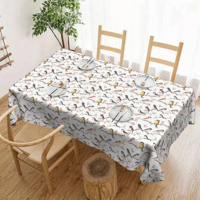 1 chiếc khăn trải bàn họa tiết hoa màu nước, có thể tái sử dụng và giặt được, thích hợp cho tiệc tùng, nhà bếp, trang trí ngoài trời.