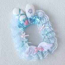 1pc Cute Sweet Lace Photo Card Holder, Handmade DIY Finished Product Display Card, Bow Plush Rabbit Ear Angel Wing Heart Anime Cartoon Game Character Card Sleeve, Star Fandom Applause Collection B8 Card 3-Inch Photo Display Storage Card Holder, Transparent Kawaii Decoration Lolita Card Sleeve - A - 查看 17