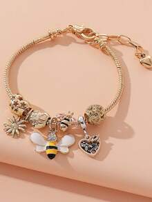 Women's Bee Pendant Bracelet, Niche Friend Bracelet, Daily Accessories - Bracelet 7681 - View 2