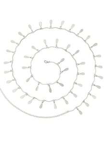 1 pieza Cadena para la cintura con hoja de pez sexy y flecos, cadena de metal geométrica artesanal para el Body para vacaciones en la playa - Cadena de cintura en forma de pez - Ver 7