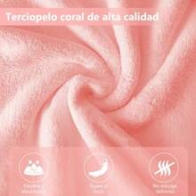 8 Piezas Juego de Toallas de Baño Toallas de Baño Super Absorbente y Secado Rápido Lavable a Máquina Set de Toallas de Baño para Hogar Gimnasio Hotel Spa Playa Piscina Salones de Belleza Rosa - Rosa - Ver 3