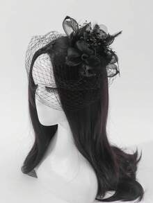 1pc Mini Hat, Suitable For Ladies, Cocktail Party, Festival, Wedding, Daily Wear - A - View 3