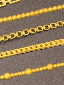 1个3D链条美甲模具，多款式硅胶美甲模具配件，DIY美甲足部护理用品 - 彩色 - 查看 3