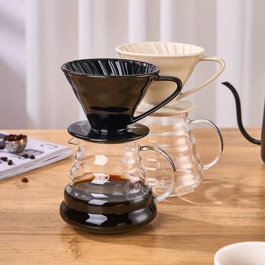 Cangkir Saringan Kopi Keramik, Set Kopi Tetes Manual, Corong Saringan, Jaring Saringan Bubuk Kopi, Saringan Teko Kopi Luar Ruangan - MultiWarna - View 1