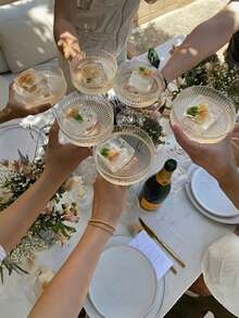 Creative Champagne Tower Plastic Cup, Can Hold Wine, Cocktail, Beer, Beverage, Dessert. Elegant Artistic Champagne Glass Decor For Wedding Party - View 2