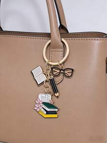 Série de Formatura: Pingente de Boné de Formatura, Pingente de Livro, Pingente com Tema de Volta às Aulas, Pingente de Mochila, Pingente, Memorabilia Inspiradora do Campus, Acessórios de Bolsa, Pingente de Celular, Presente de Aniversário, Presente Criativo, Presente de Volta às Aulas, Pingente de Casal, Pingente de Viagem, Chaveiro. Presente Perfeito para Namorada - Multicolorido - Visão 4