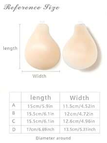 1pc Hot Selling Silicone Invisible Bra, With Adjustable Straps, Non-Slip Design, Lift And Enhance Cleavage, Designed For Wedding Dress Photography, Strapless Dresses, Invisible Underwear, Dresses, Vacation And Other Occasions, Enhances Cleavage And Sexy Breast Petals - Apricot - View 7