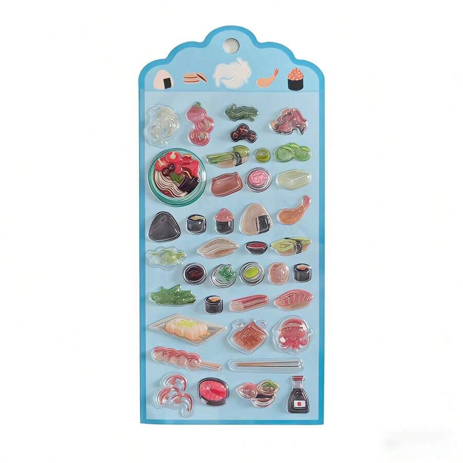 3D Stickers, Japanese Style Stickers, 3D Embossed Stickers, Candy Resin Stickers, Sticker Book, Loose-Leaf Sticker Collection Album, Stickers, DIY Stickers, Children's 3D Stickers, Suitable For Laptops, Notebooks, Gift Packaging, Party Decorations, School Supplies, Back To School - Multicolor - View 1