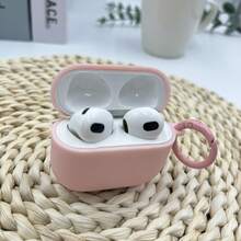 1pc Cute Pink Protective Case Compatible With Apple 1/2/3/Pro2 Series Earphones - Pink - View 4