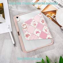 360° Rotating Tablet Case With Pencil Slot For IPad, Patchwork Design, 360° Rotation, Smart Sleep/Wake, Full Protection, Skin-Friendly Edges, Multi-Angle Stand, Transparent Acrylic Back, Pencil Slot, Precise Cutouts, Lightweight & Portable, Compatible With IPad Mini6/7, 2017-2021/10/11, Air1/2/3/4/5/6/7, Pro 10.5/11/12.9/13 Inch - Multicolor - View 5