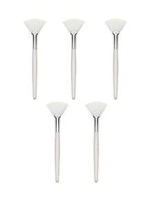 15pcs Fan-Shaped Soft Bristle Face Mask Brushes, Acid Coating Brushes, Cosmetic Skincare Tools, Suitable For Mud Masks - Multicolor - View 5