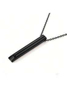 1件不锈钢正念呼吸项链；呼吸界限项链，帮助您戒烟并缓解压力；正念冥想呼吸项链，适合焦虑的男士和女士；不锈钢冥想哨子项链；钛钢正念呼吸控制吊坠；圣诞节、新年、情人节节日礼物 - 彩色 - 查看 10