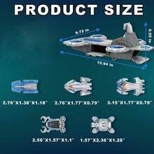 Space Toy Set - Includes Shuttle, Fighter Jet, Tank And Exploration Vehicles, Educational Learning Toys For Children Aged 3-12, Birthday Gift For Boys And Girls - Multicolor - View 8