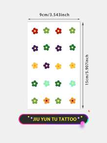 2 piezas Pegatinas de Tatuaje Temporal Estilo Y2K para Mujeres, Flores Pequeñas & Mariposas Coloridas Impermeables y Resistentes al Sudor, Pegatinas de Decoración Corporal de Moda para Niñas, Pegatinas de Arte Corporal Minimalista y Lindo para Festival, Fiesta y Uso Diario, Pegatinas de Tatuaje para Mejores Amigos & Parejas - Negro - Ver 3