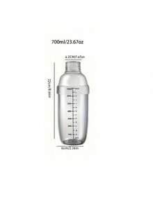 1pc Plastic Cocktail Shaker With Measurement Scale And Filter, Transparent Mixing Cup With Plastic Stirrer Top, Bar Mixing Tool For Tea, Coffee, Bubble Tea, Milk - View 12
