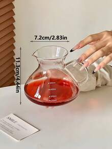 1个创意大肚鸭嘴分享醒酒器，简约小众高端透明玻璃醒酒器，美式储物瓶，咖啡壶，家用红酒醒酒器，带刻度耐热果汁/茶壶 - 透明 - 查看 2