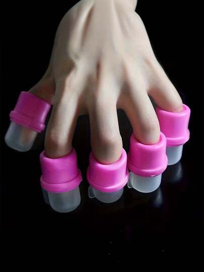 Bộ dụng cụ tẩy sơn móng tay, bao ngón tay để tẩy sơn móng tay dạng gel.