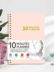 1pc Daily Planner Notebook, Record Daily Schedule, Book Or Document To Record And Arrange Plans, Email Records, Suitable For Office/Study, Teacher's Day Gift, Mother's Day Gift, Adult Gift - Multicolor - View 5