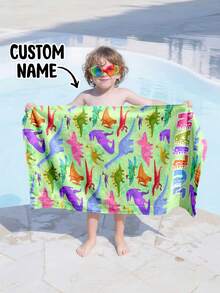 A Personalized Children's Beach Towel, A Perfect Summer Birthday Gift, Suitable For All Kinds Of Summer Occasions. Customize Beach Towels And Accessories For The Beach, Pool, Travel, Camping, Yoga, And More. - Multicolor - View 8