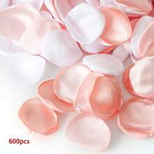 150/300/600片丝绸玫瑰花瓣，美丽逼真的散落玫瑰花瓣，浪漫夜晚装饰，婚礼派对装饰人造花瓣（灰粉色） - Gray Pink - 查看 7