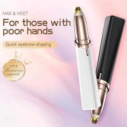 Máy tỉa lông mày điện cầm tay sạc pin dành cho nữ, thích hợp để tẩy lông mặt, ngón tay, chân và môi, dụng cụ cạo lông mày chính xác không gây đau.