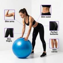 1pc Anti-Burst Yoga Ball, PVC Material, Fitness Balance Ball For Pregnancy, Adult Weight Loss & Shaping Core Training, Non-Slip & Thick Design, Suitable For Home, Office Pilates Fitness, Easy To Inflate/Deflate/Store, Multi-Color Unisex, Yoga Ball, Fitness Ball, Balance Ball, Pregnancy Ball, Labor Ball, Anti-Burst Yoga Ball, Pilates Ball, Core Training Ball, Home Fitness Ball, Office Fitness Ball - Random Color - View 6