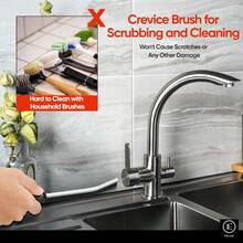 5 Pcs Multifunctional Crevice Cleaning Brush, Hard Bristle Grout Gap Cleaning Brushes For Bathroom, Kitchen, Tiles, Window, Door Tracks, & Household Use, Long Handle Cleaning Tool For Housekeeping - Default - View 4